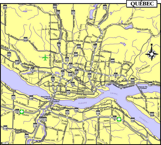 Detailed map of Quebec 2