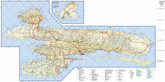 Large map of Rab Island 1