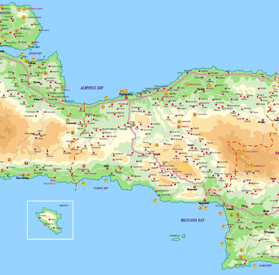 Large map of Rethymno 1