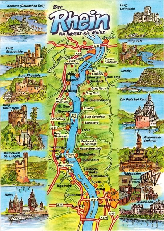 Детальная карта долины Рейна 1