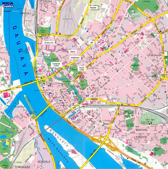 Детальная карта Риги 3