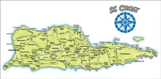 Подробная карта Сен-Круа 2