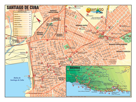 Детальная карта Сантьяго-де-Куба 1