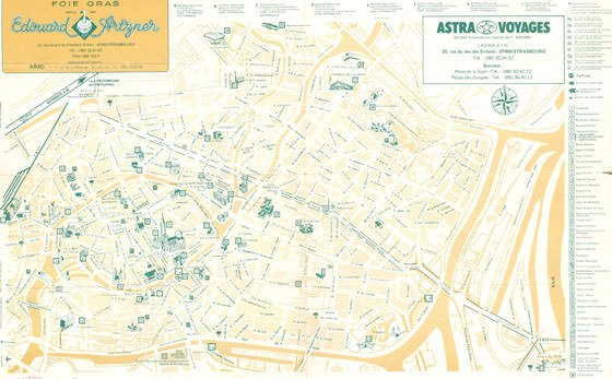 Gedetailleerde plattegrond van Straatsburg