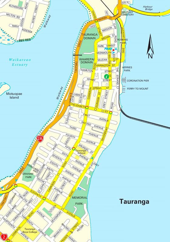 Детальная карта Тауранга 1