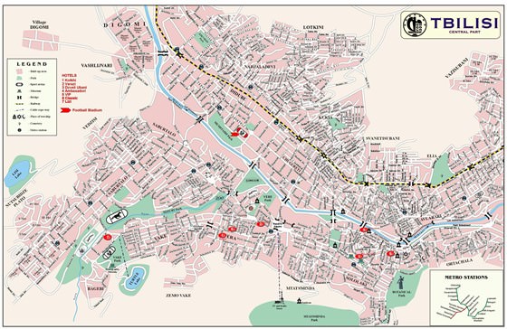 Детальная карта Тбилиси 1
