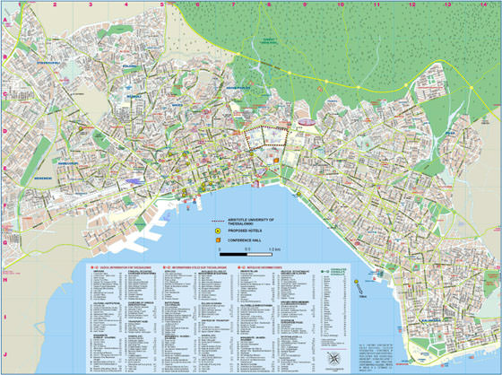 Detailed map of Thessaloniki 2