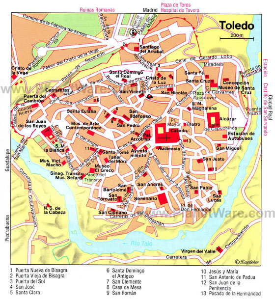 Große Karte von Toledo 1