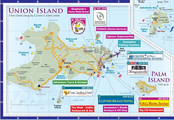 Детальная карта острова Юнион 1
