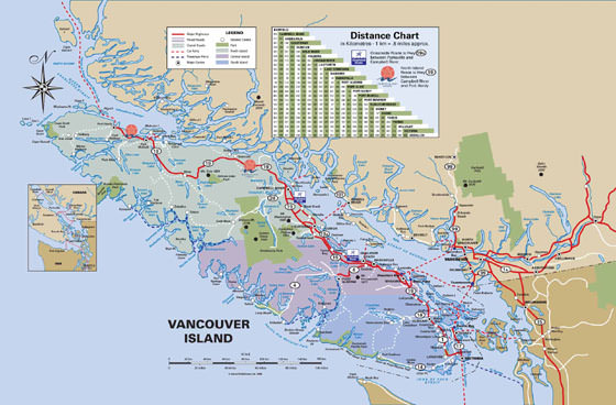 Gedetailleerde plattegrond van Vancouver