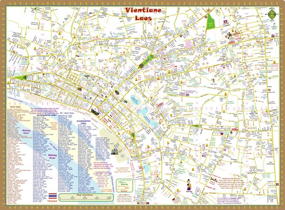 Детальная карта Вьентьяна 1
