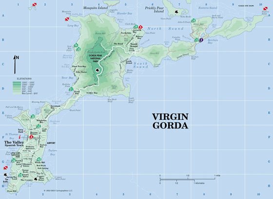 Подробная карта Вирджин-Горды 2