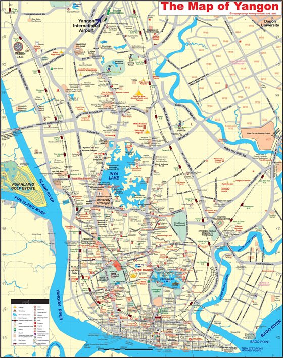 Детальная карта Янгона 3