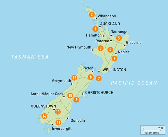 Подробная карта Зеландии 2