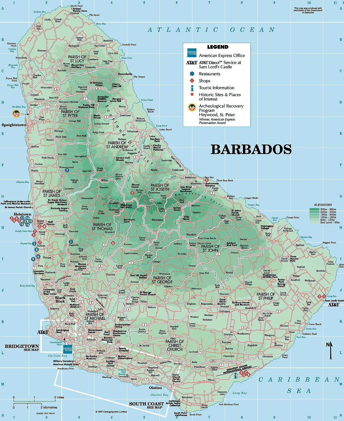 Barbados Country Map 2 