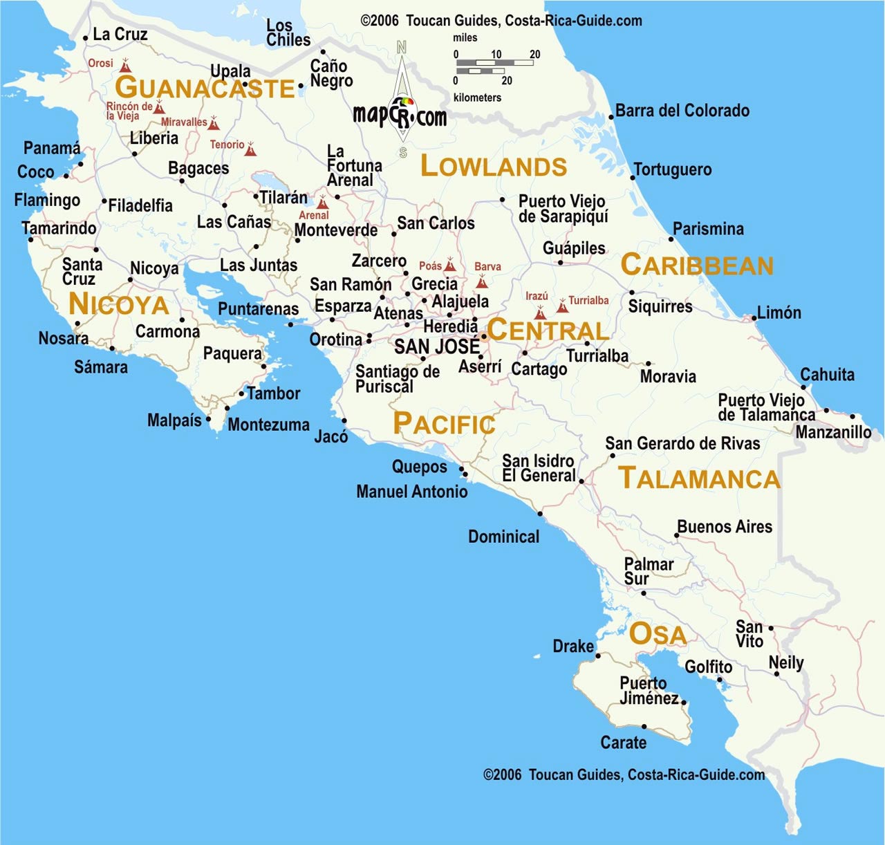 Maps of Costa Rica.