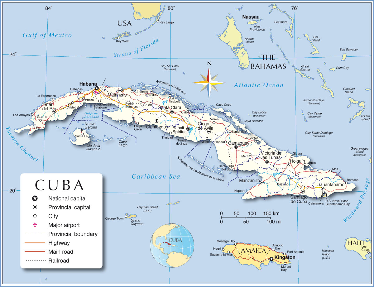 Карта Кубы Фото