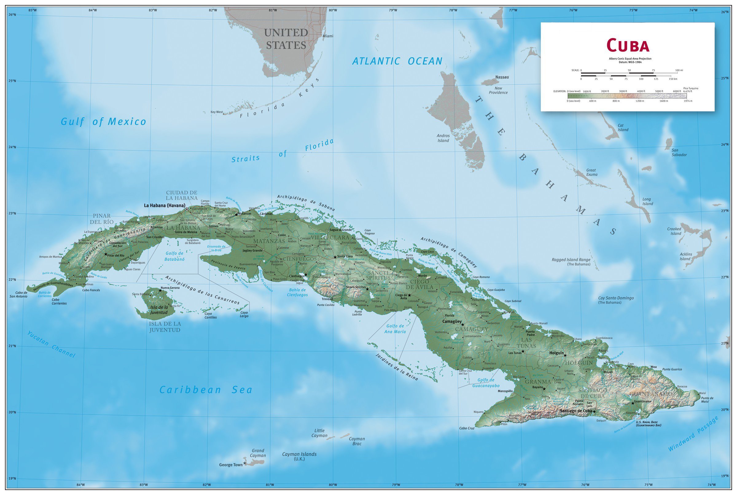Karten von Kuba | Karten von Kuba zum Herunterladen und Drucken