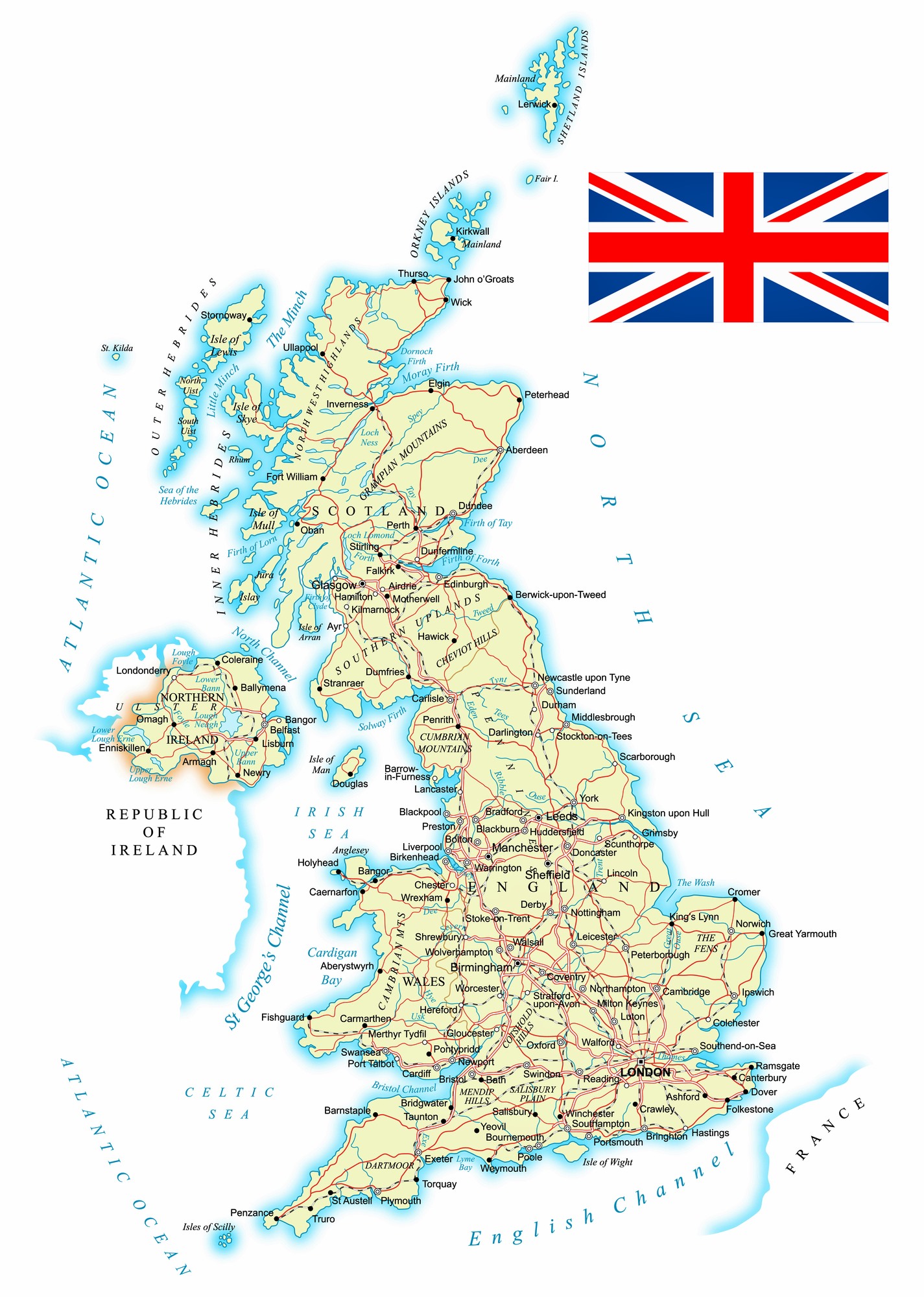 Map Of Britain Kingdom Of Great Britain Printable Maps Printables ...