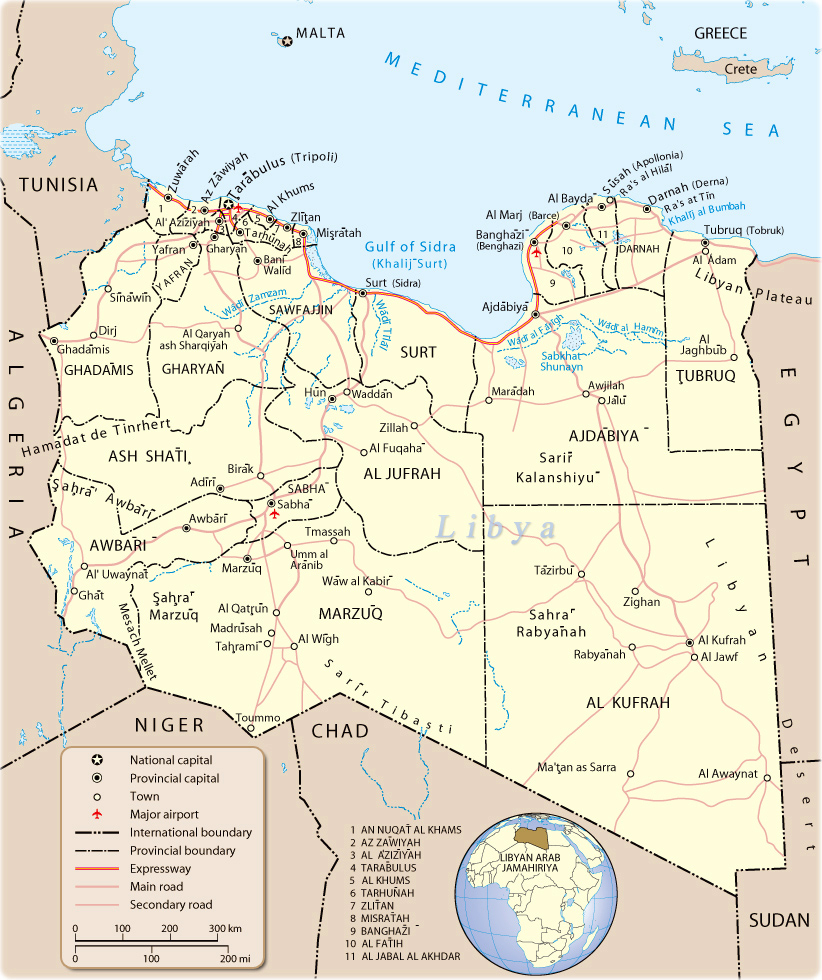 Libya Maps Printable Maps Of Libya For Download