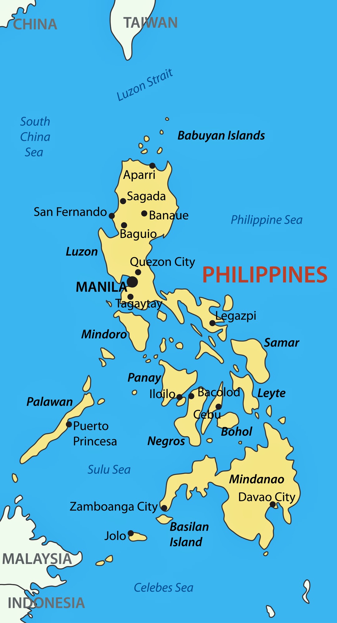 philippine travel level map