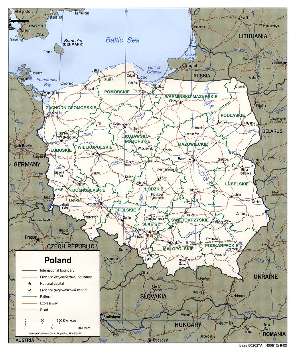 Karten von Polen | Karten von Polen zum Herunterladen und Drucken