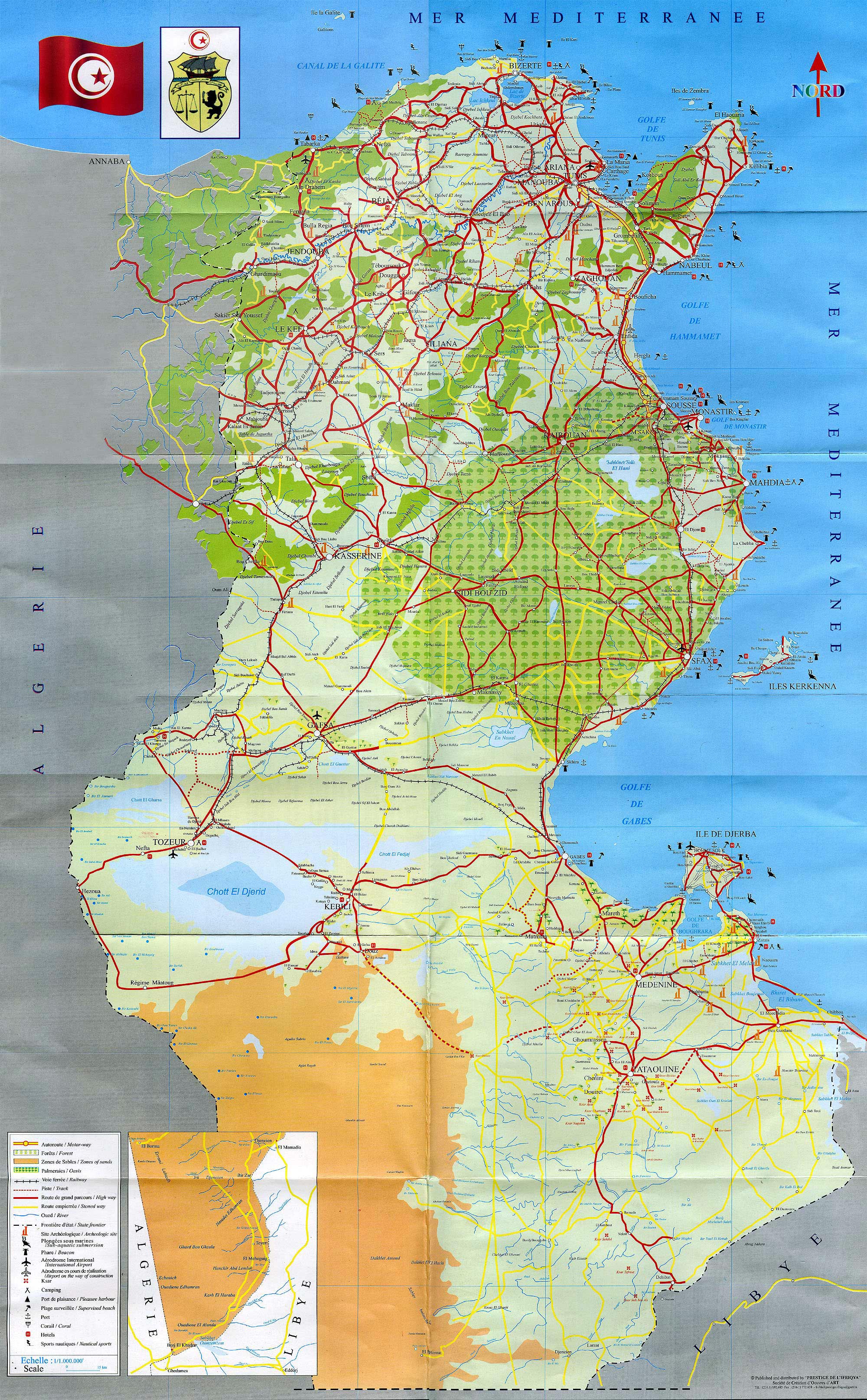 Tunisia Maps | Printable Maps of Tunisia for Download