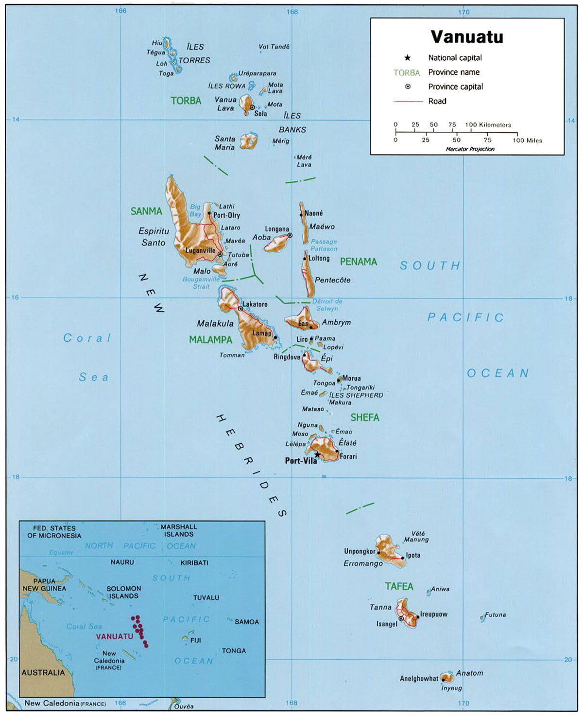 tourist map of vanuatu