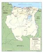 Surinam haritaları