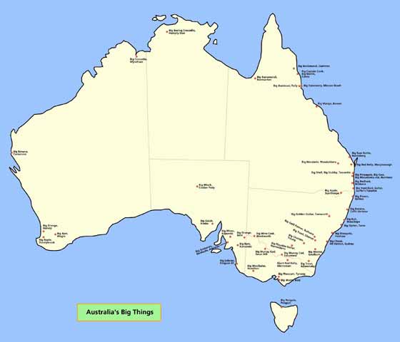 carte de Australie