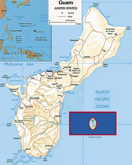 Detailed map Guam