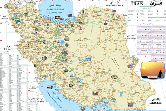 Detailed map of Iran