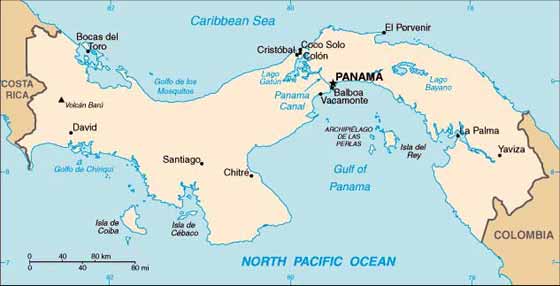 Детальная карта Панамы