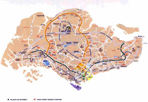 Large map of Singapore
