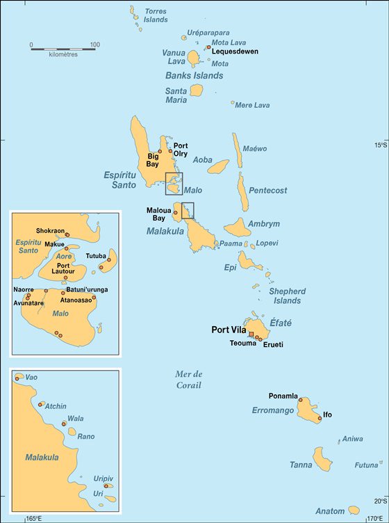 Large map of Vanuatu