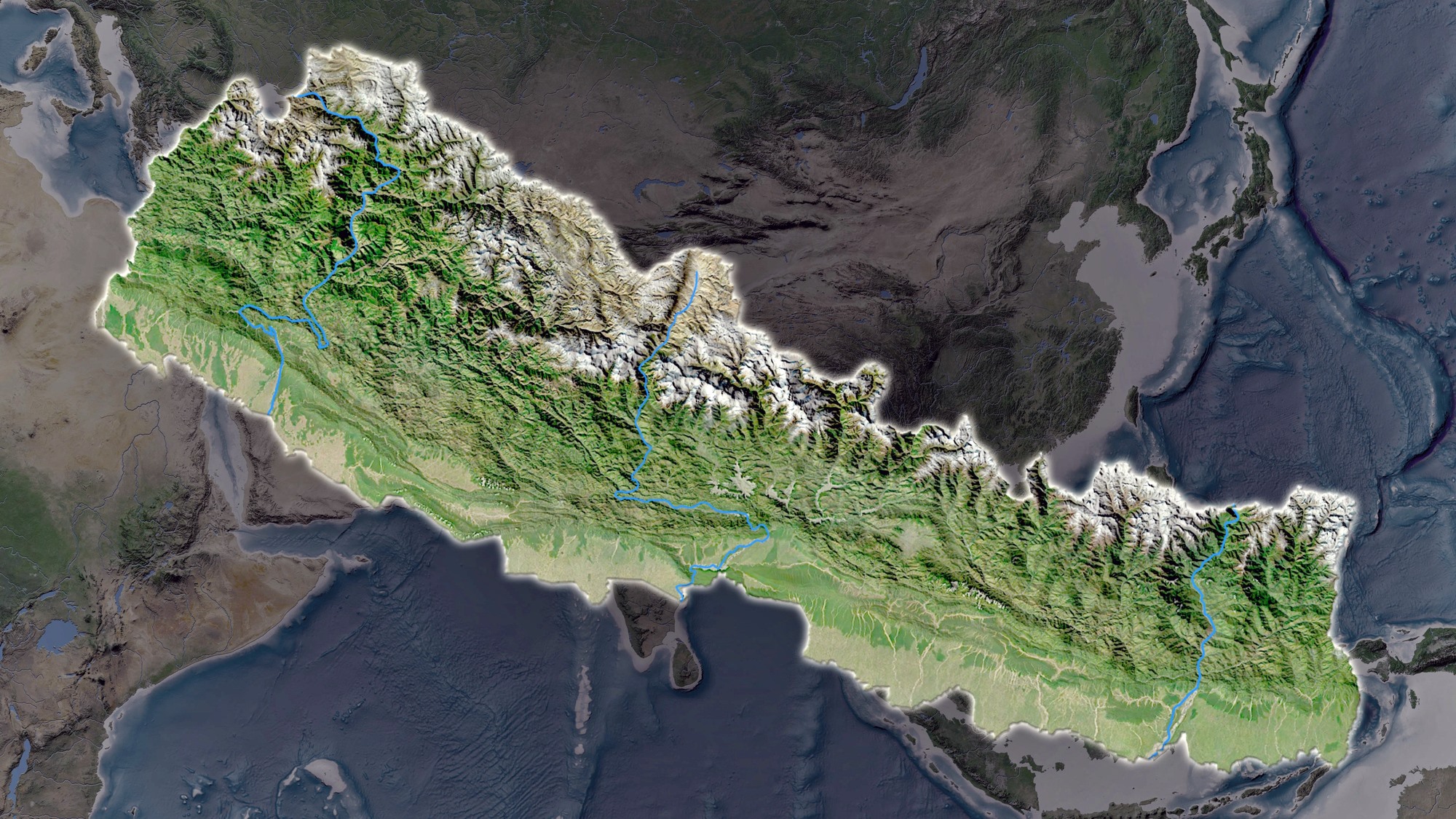 Elevation Map Of Nepal