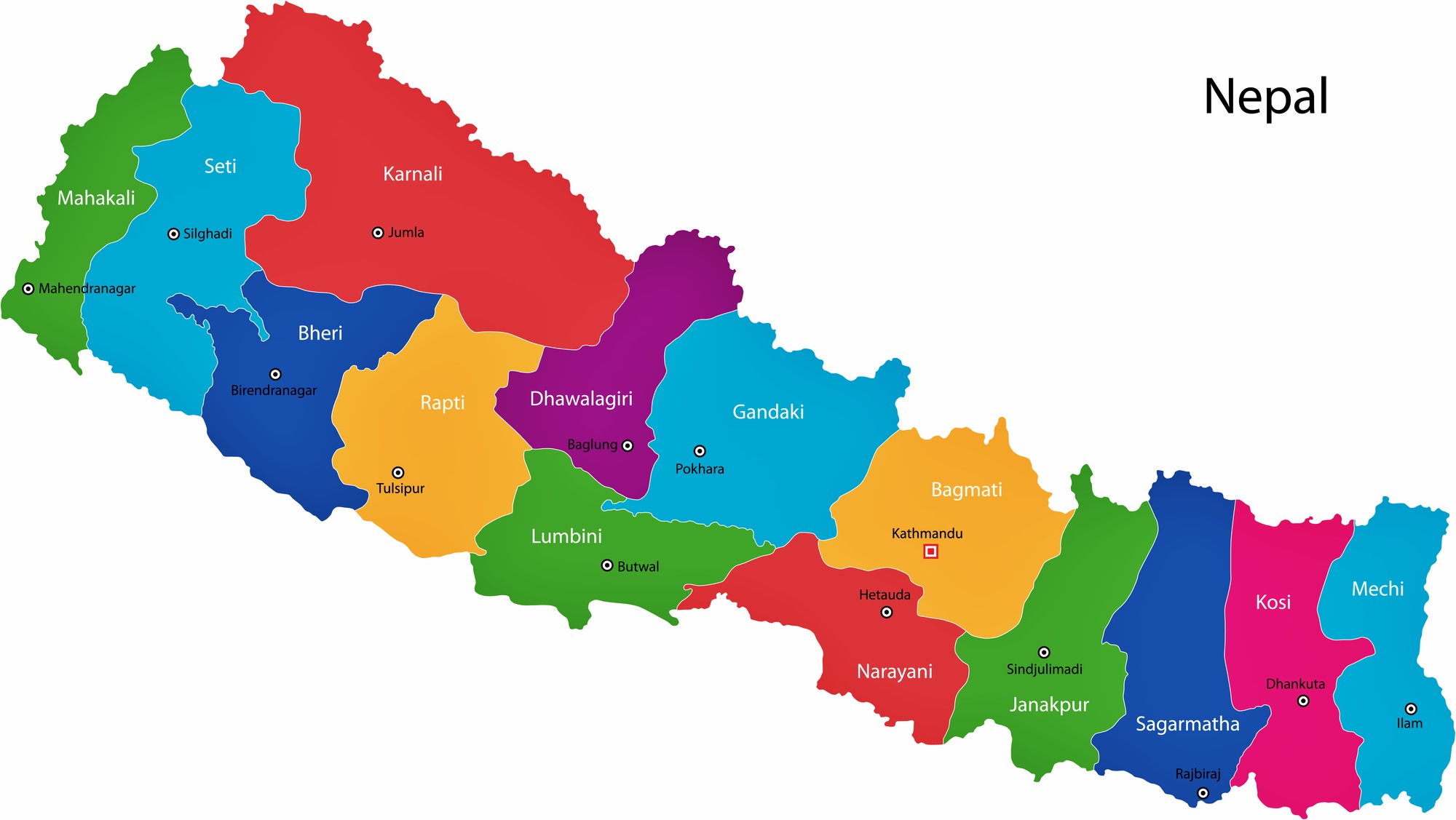 Nepal Map Of Regions And Provinces