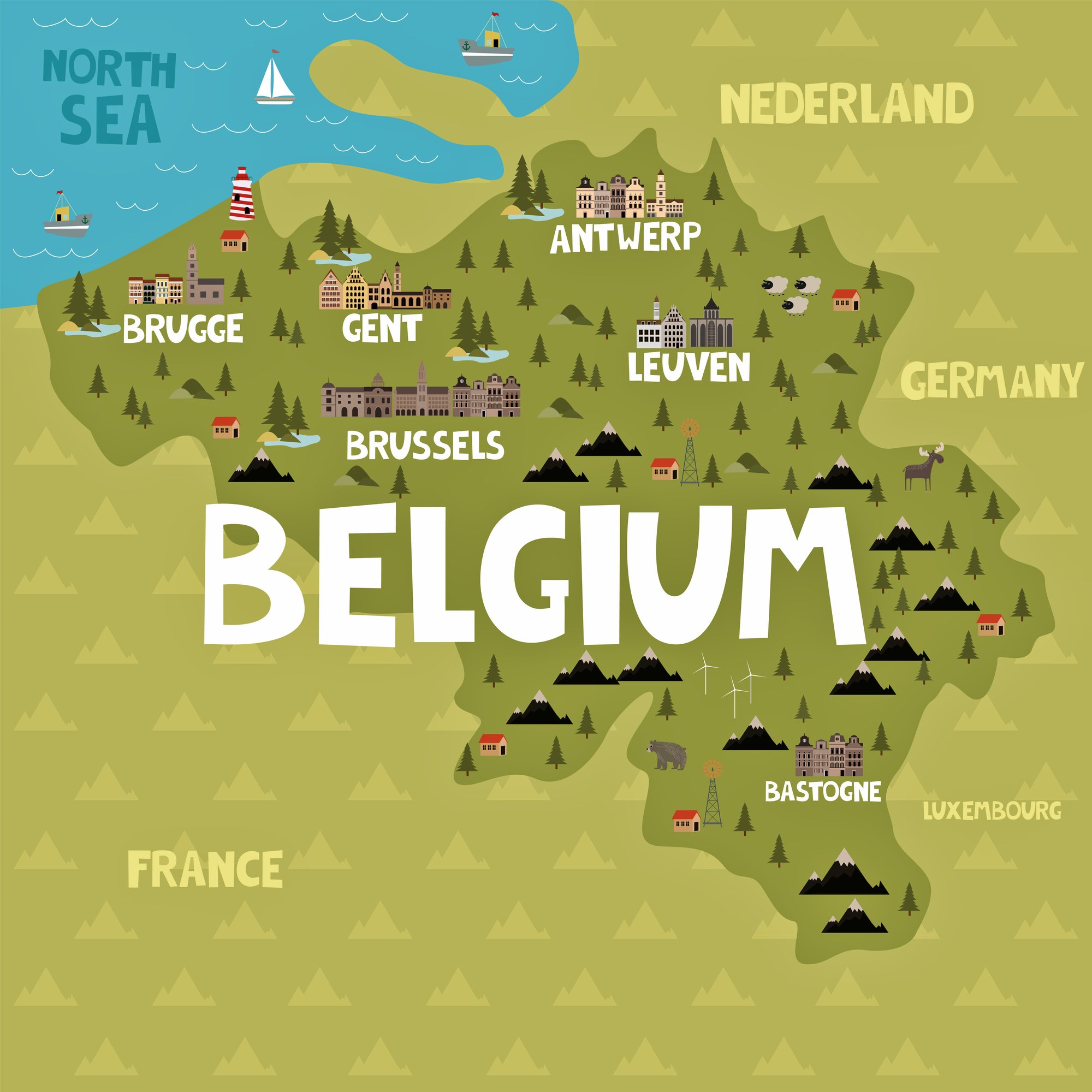 belgium tourist map