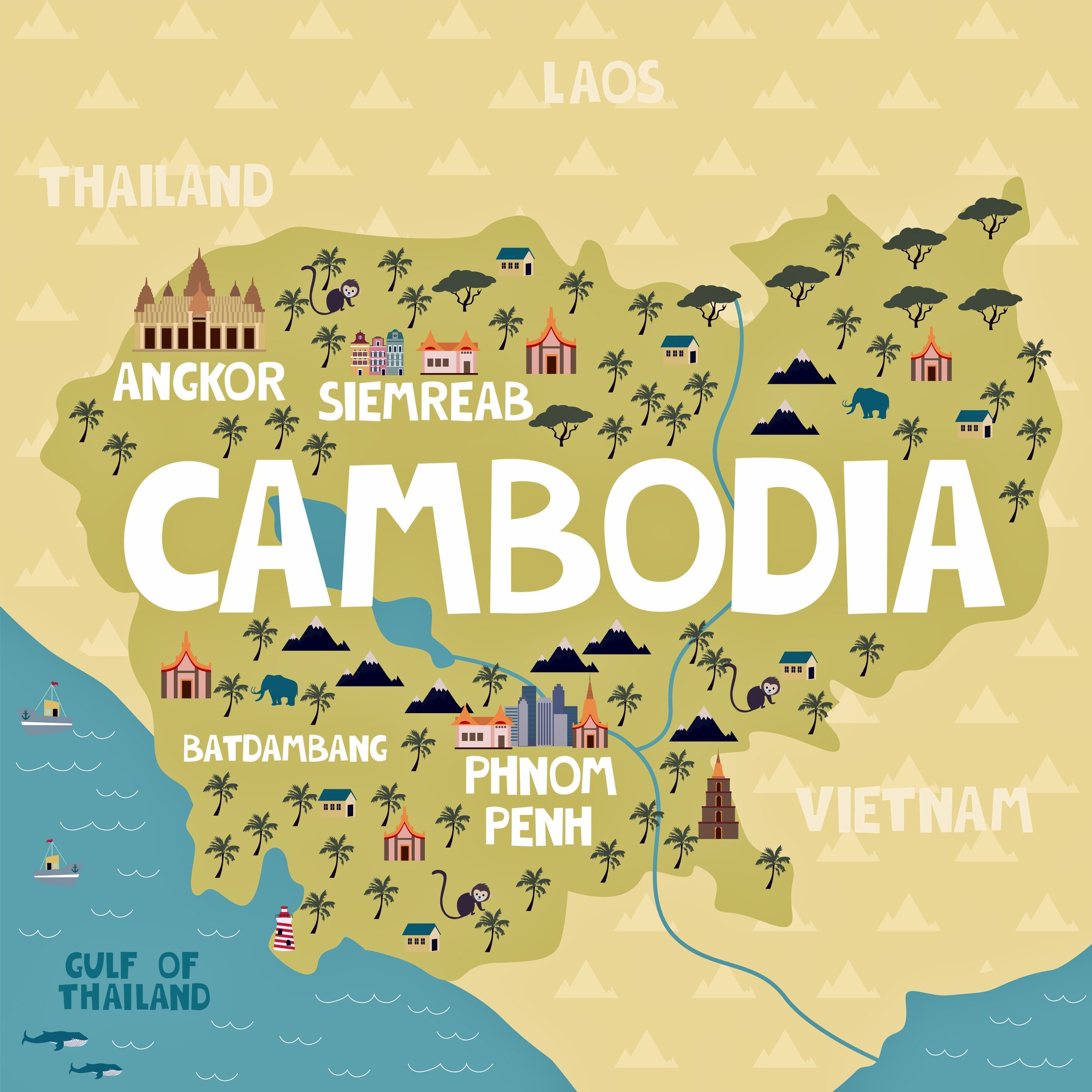 cambodia travel routes
