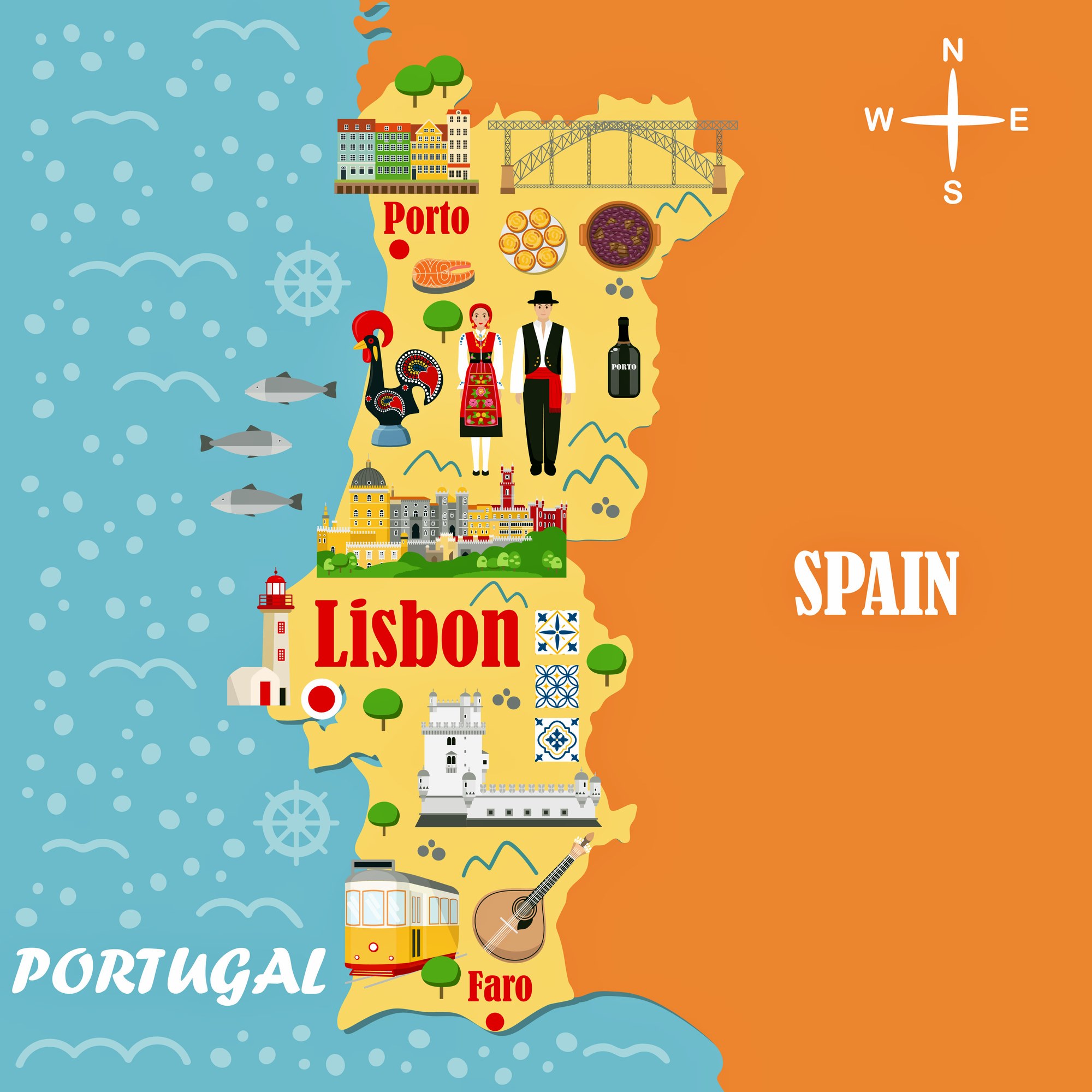 tourism map of portugal