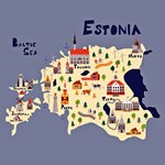 Карта достопримечательностей Эстонии