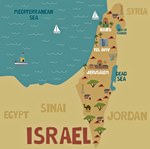 Karte der Sehenswürdigkeiten in Israel