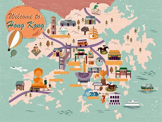 Hong Kong gezi haritası