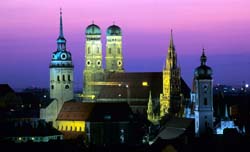 Munich panorama - popular sightseeings in Munich