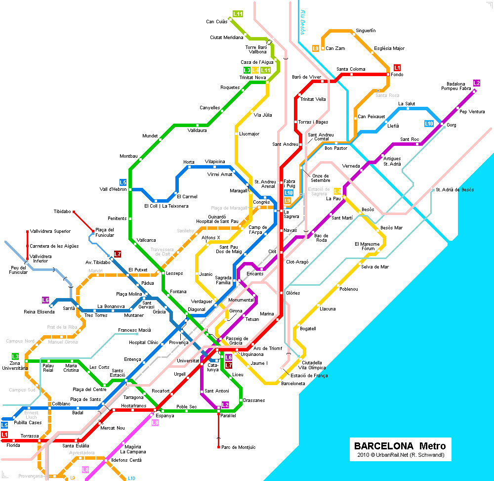 Kaart Van Barcelona - Vogels