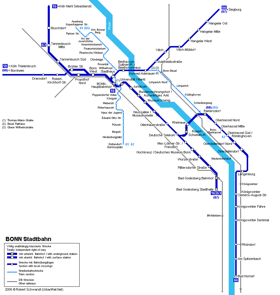 Bonn metro haritası