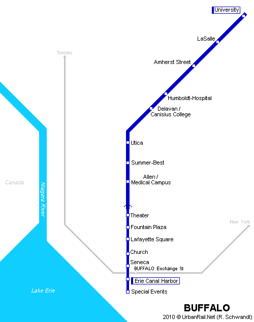 Map of metro in Buffalo
