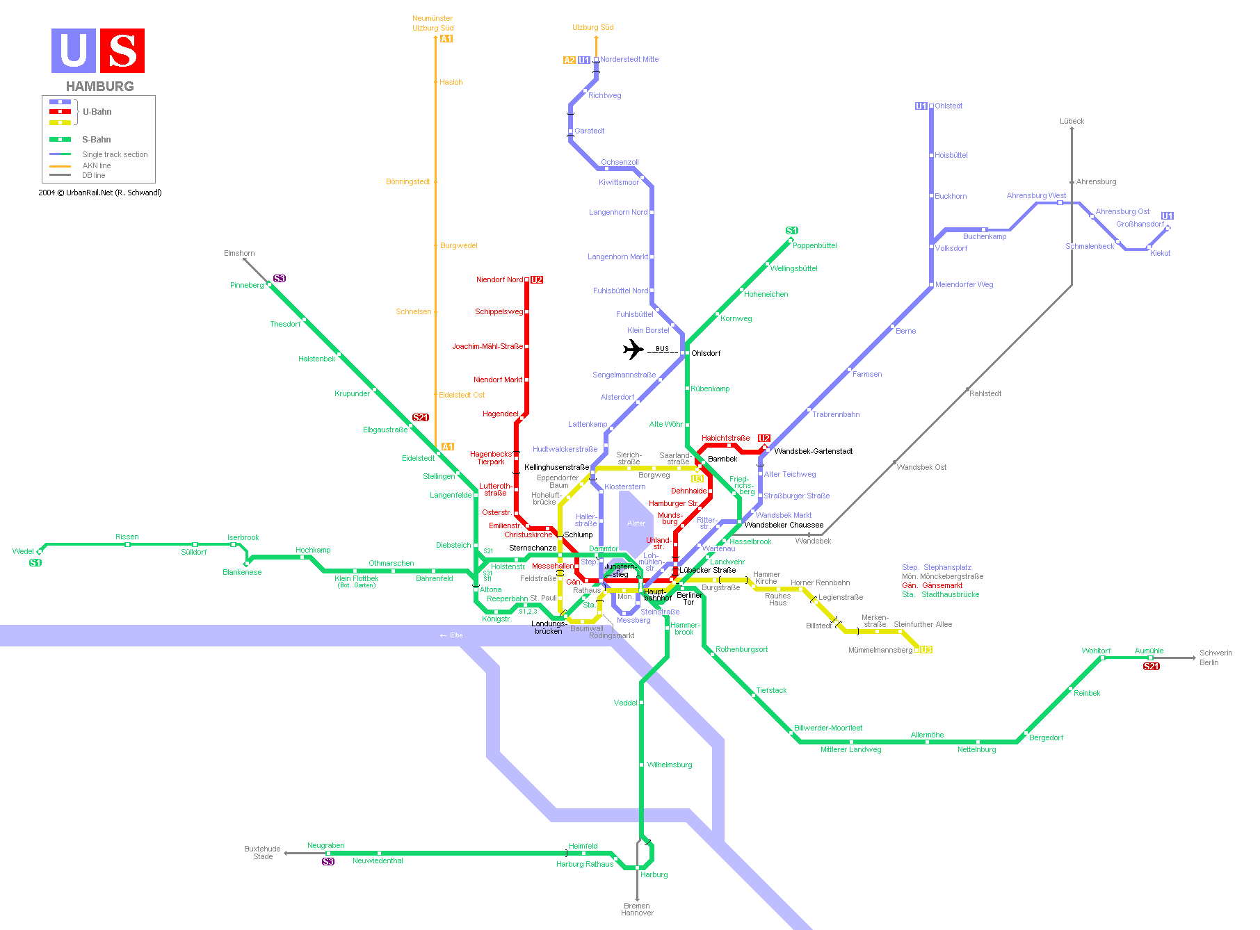 Hamburg metro map