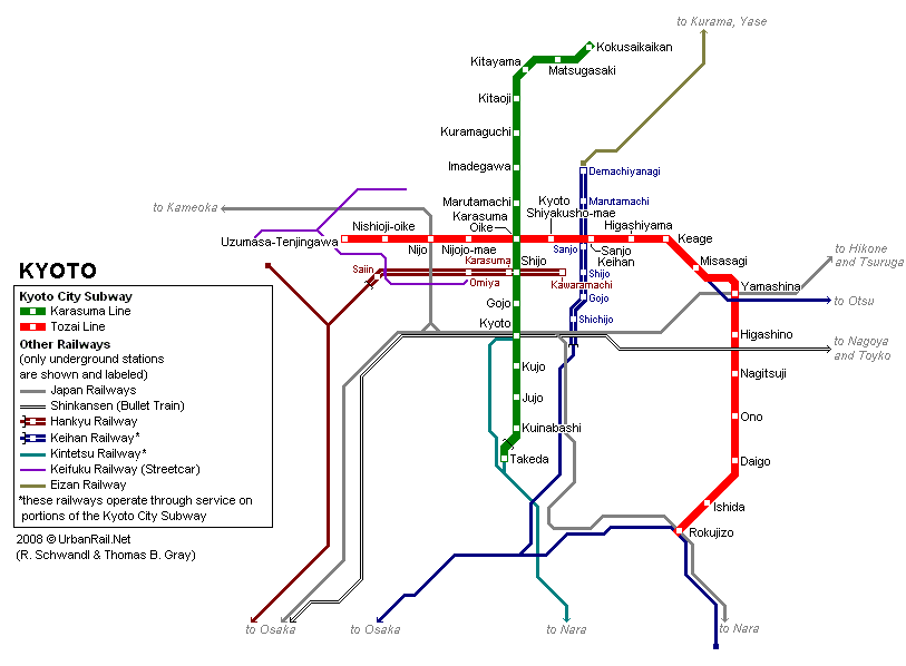 Kyoto metro map