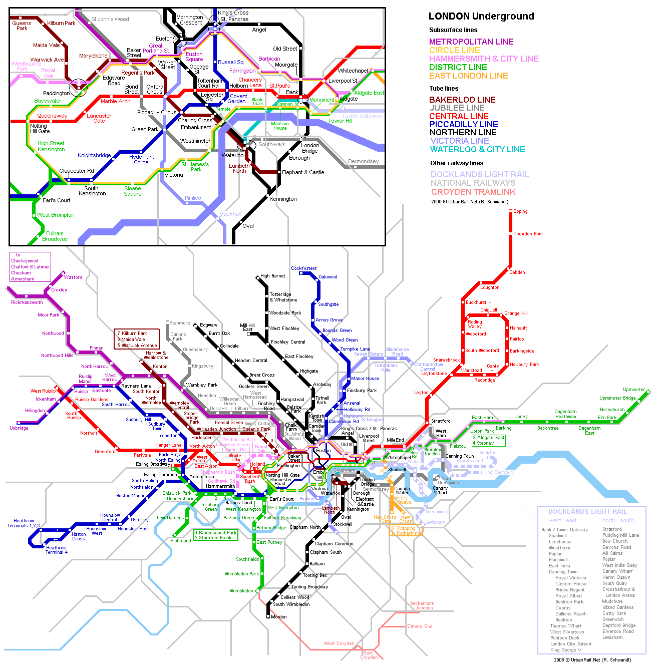 Map of metro in London